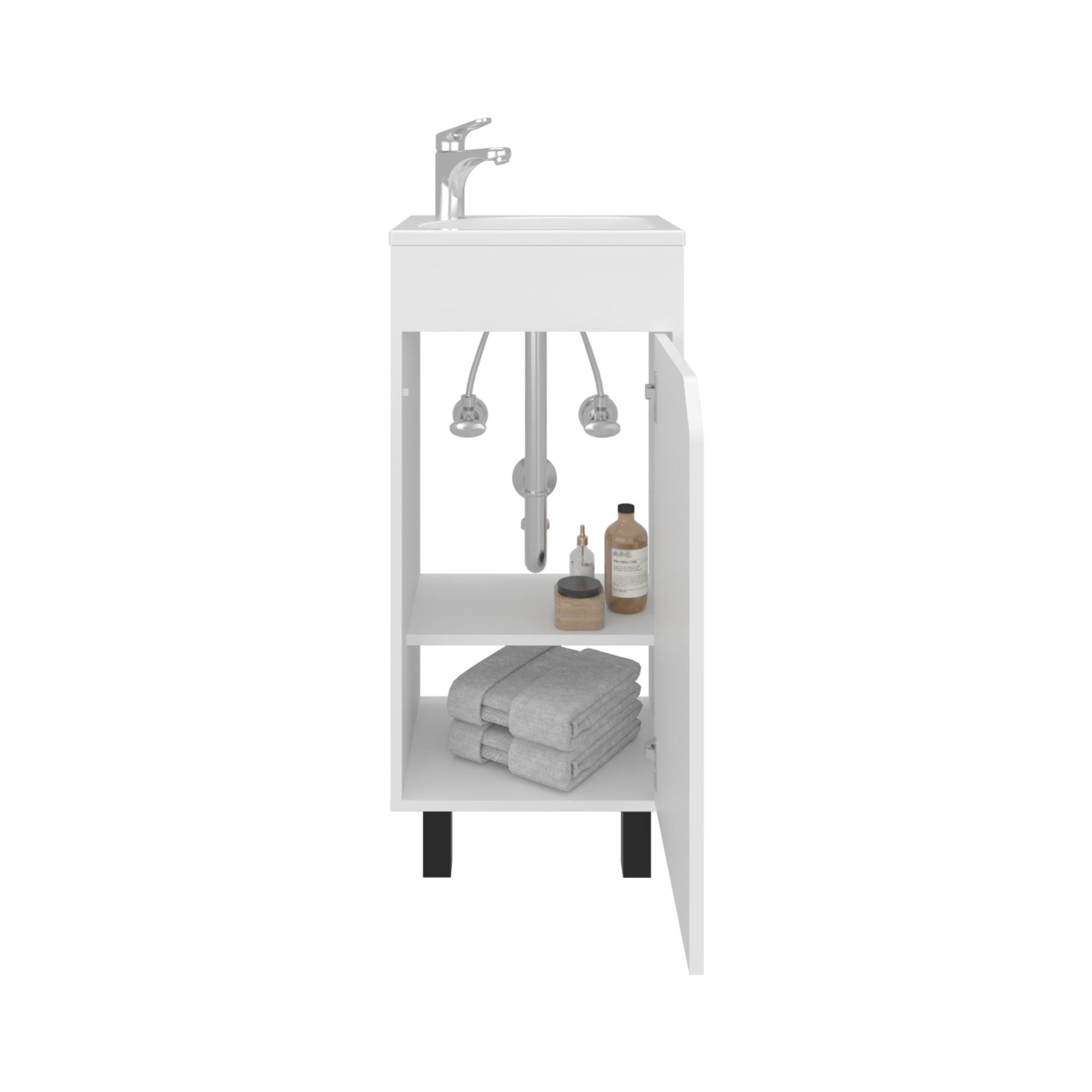 VANITORIO 86,4X40X32,5 CM 1 PUERTA EN COLOR BLANCO - 3