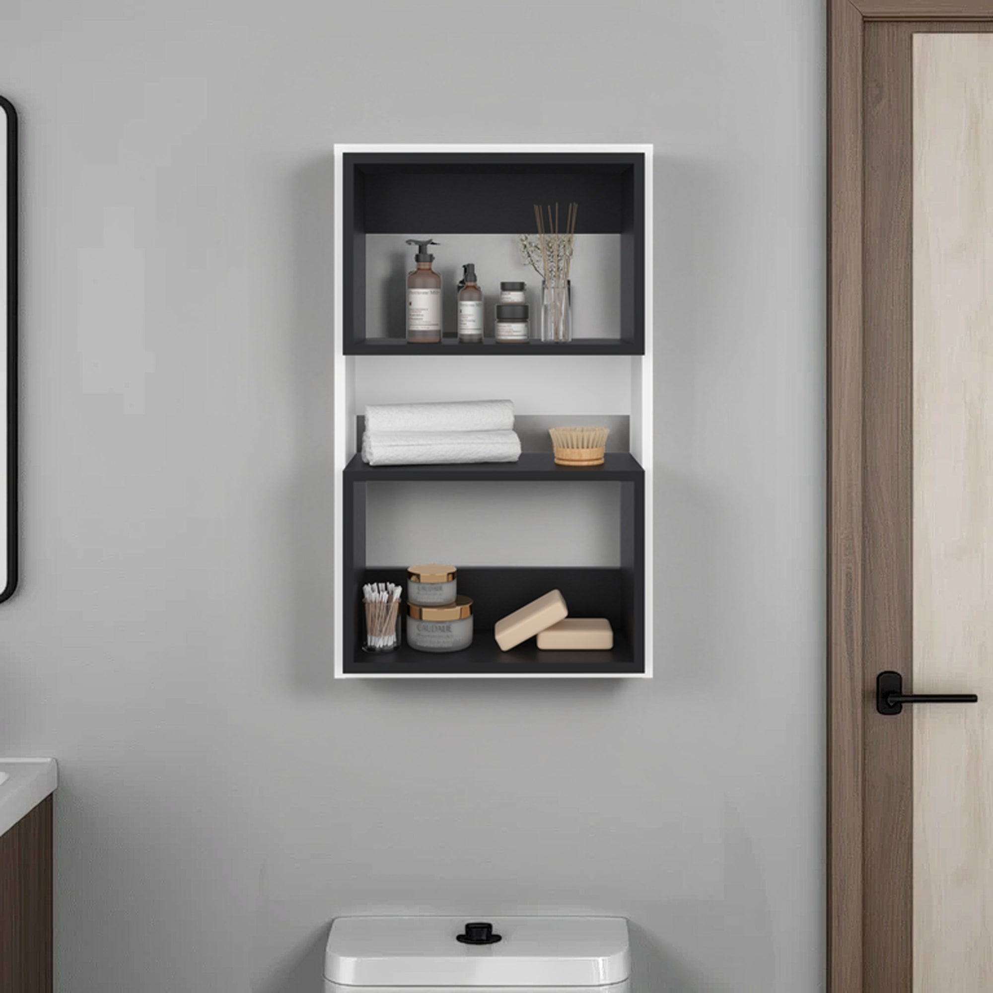 MUEBLE AUXILAR MURO BAÑO ECO EN COLOR BLANCO Y EN COLOR NEGRO - 5
