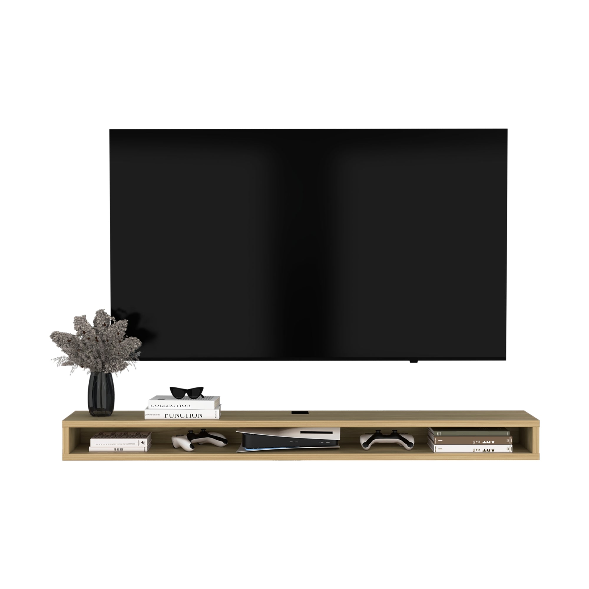 PANEL TV 75' 80X15X29,6 CM EN COLOR CAFE CLARO - 3