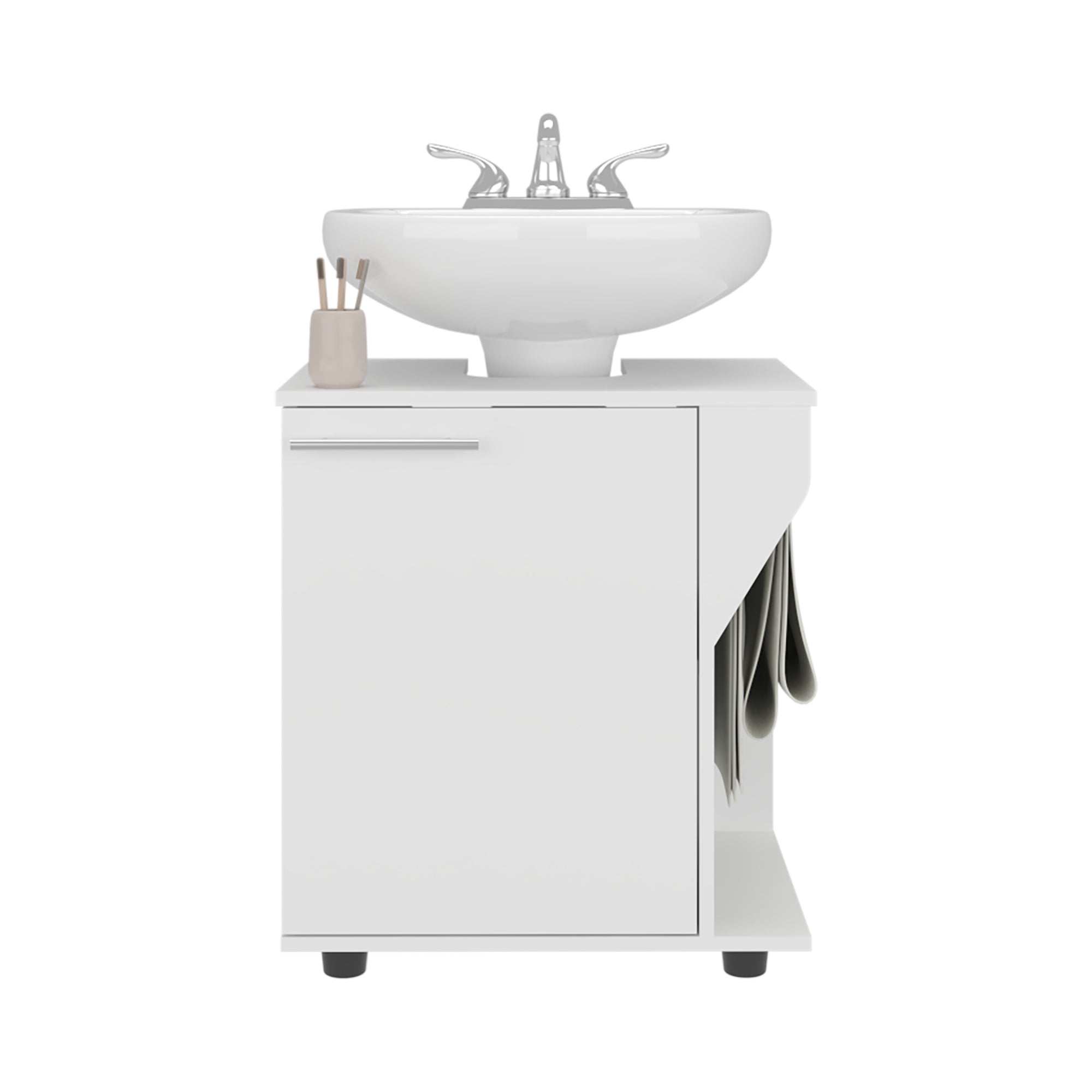 MUEBLE PARA LAVAMANOS 1 PUERTA EN COLOR BLANCO - 3