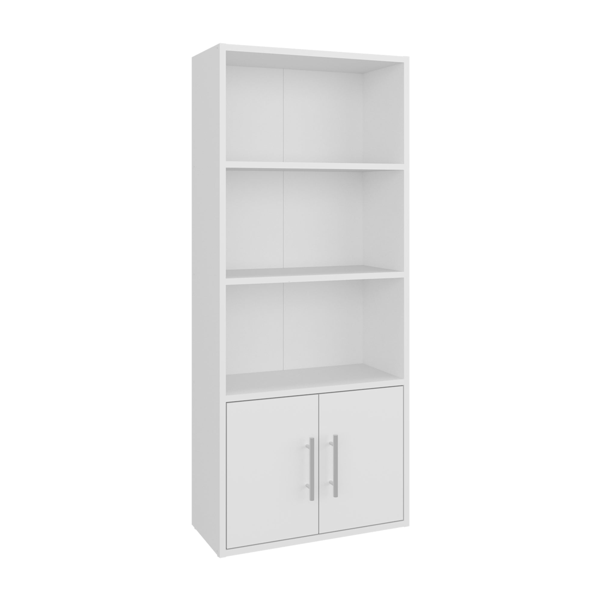 BIBLIOTECA 2 PUERTAS 4 NIVELES EN COLOR BLANCO - 1