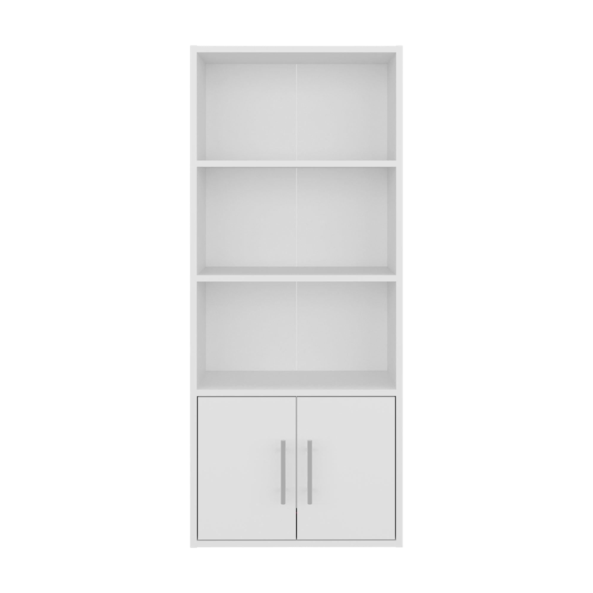 BIBLIOTECA 2 PUERTAS 4 NIVELES EN COLOR BLANCO - 2