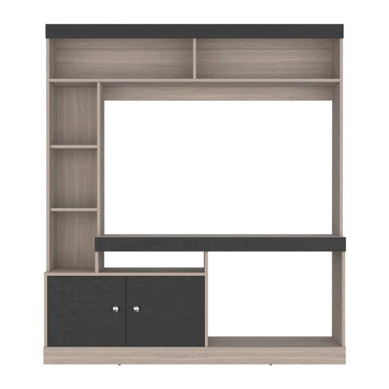 ESTANTE TV 52' 170,6X150X30,3 CM EN COLOR CAFE BEIGE Y EN COLOR NEGRO - 2
