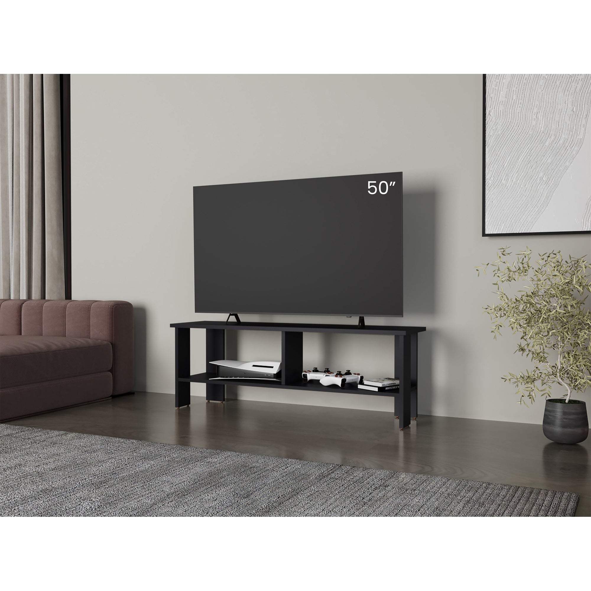 RACK TV 65' 42,1X120,2X31 CM EN COLOR NEGRO - 5