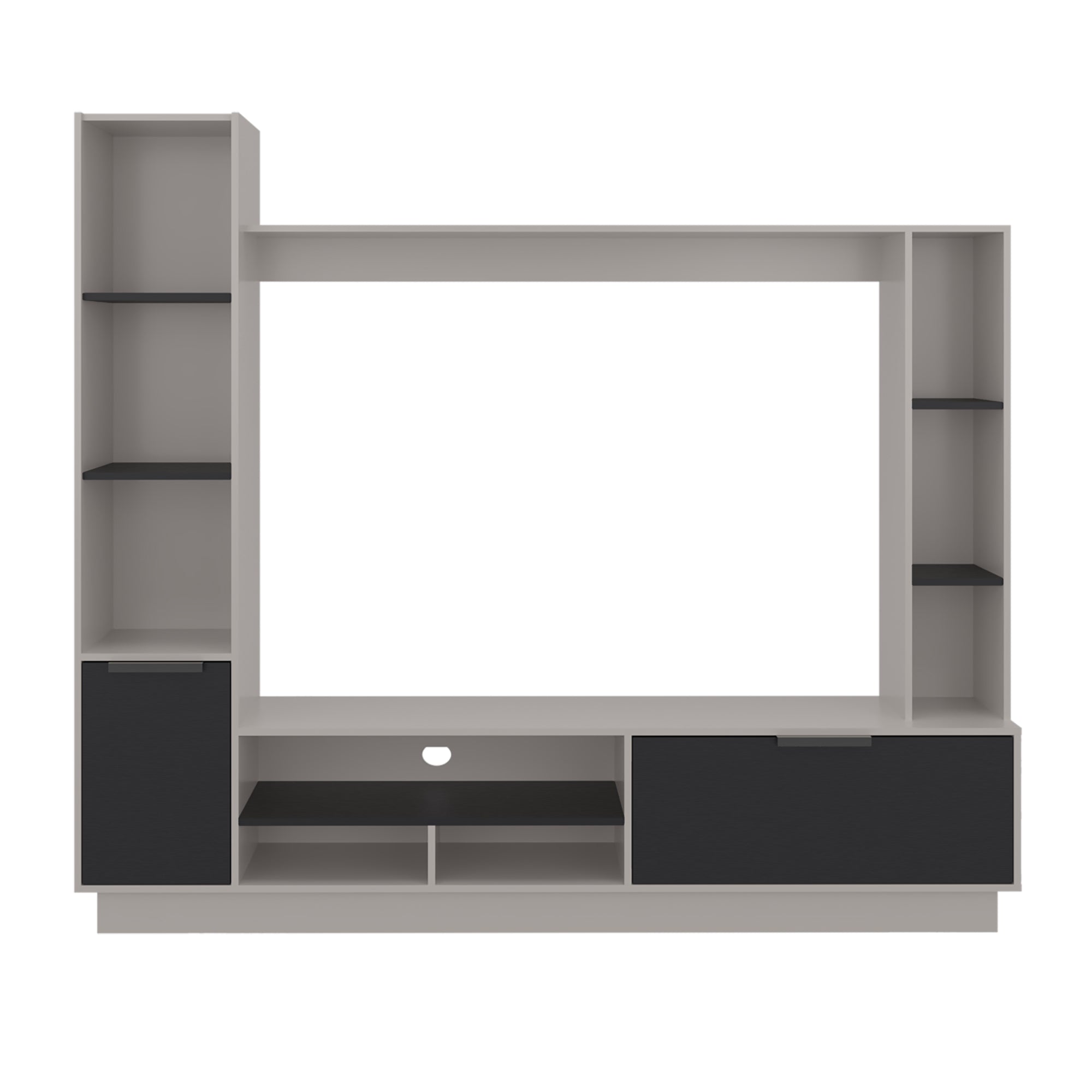 ESTANTE TV 60' 2 PUERTAS BEIGE Y EN COLOR NEGRO - 2