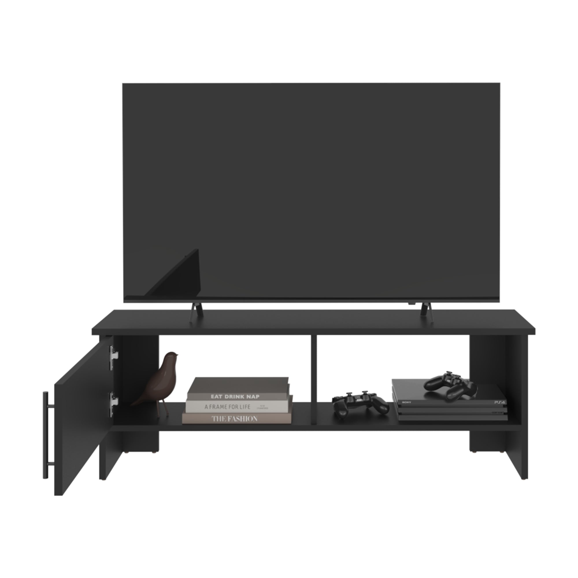 RACK TV 65' 1 PUERTA 42,2X120,3X31,1 CM EN COLOR NEGRO - 3