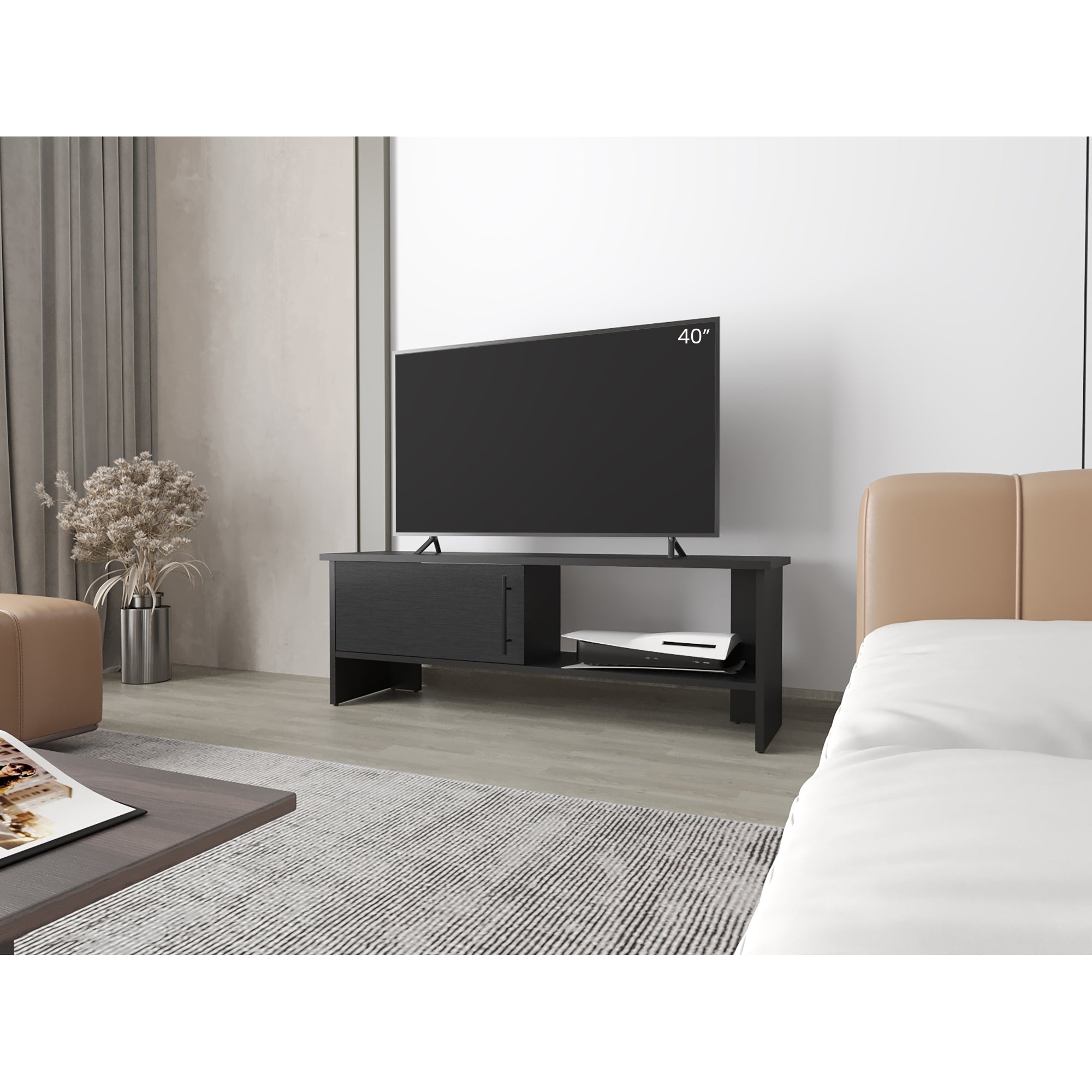 RACK TV 65' 1 PUERTA 42,2X120,3X31,1 CM EN COLOR NEGRO - 5