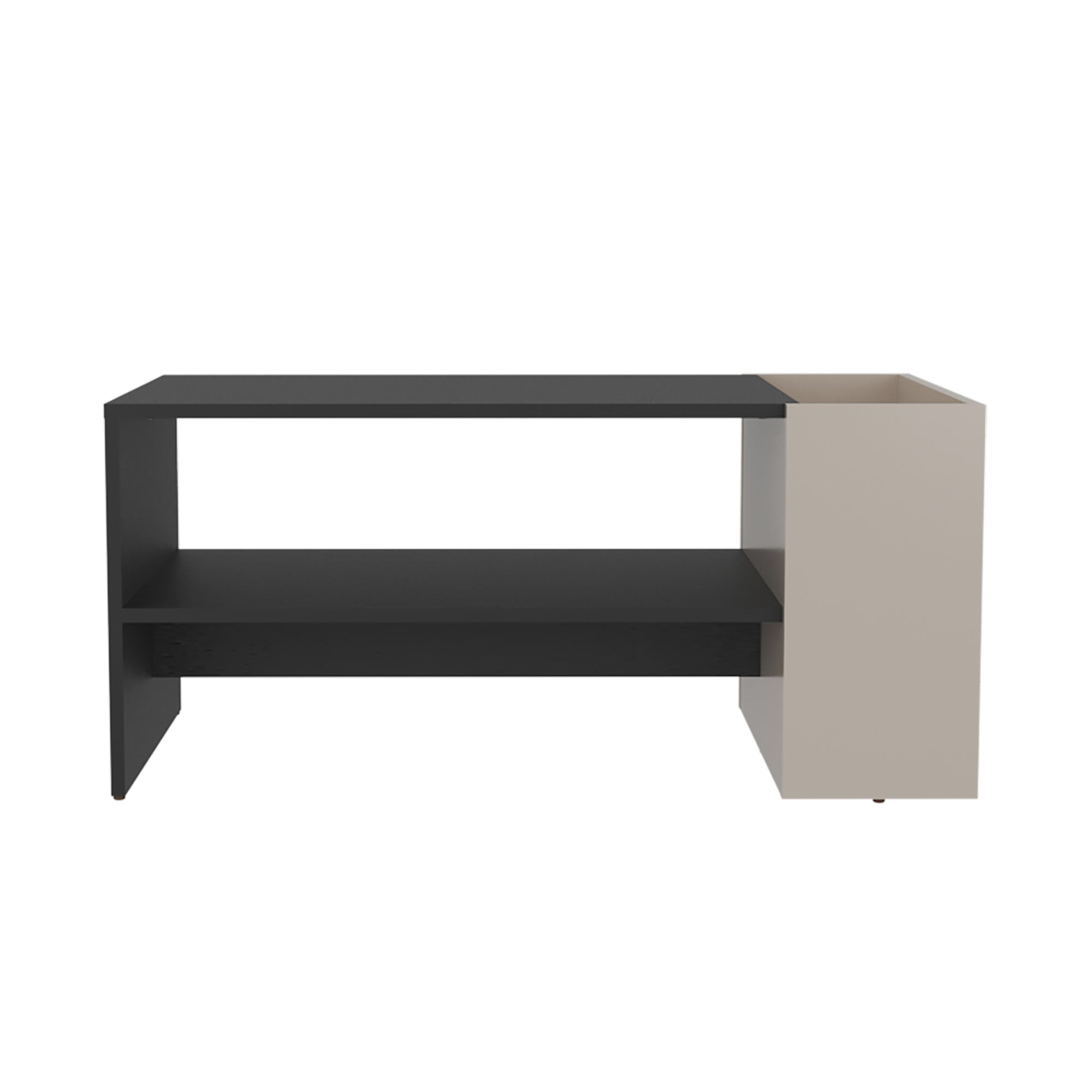 MESA CENTRO 42X91X45 CM BEIGE Y NEGRO - 2