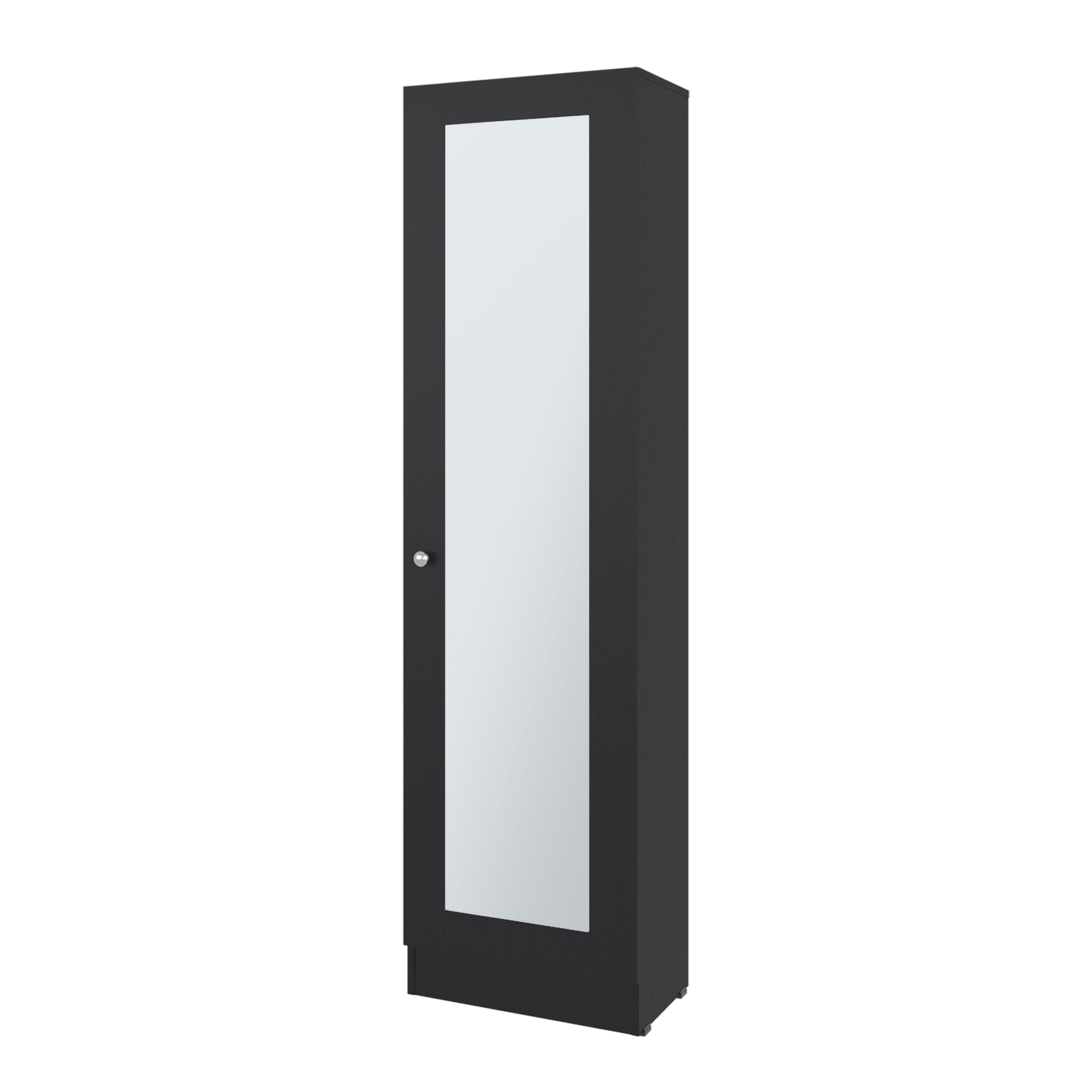 CLOSET 1 PUERTA CON ESPEJO 180,1X49,1X30,2 CM NEGRO - 1