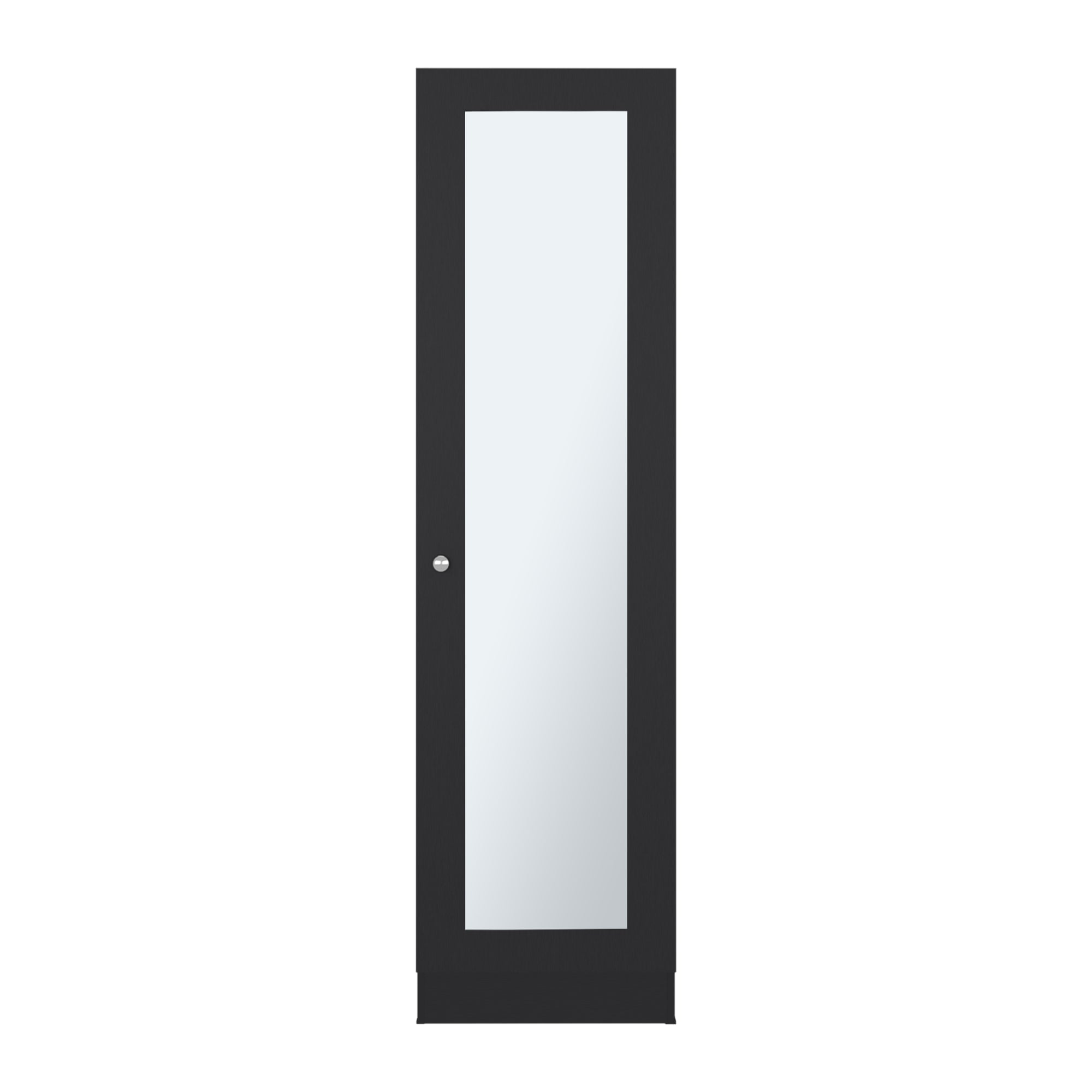 CLOSET 1 PUERTA CON ESPEJO 180,1X49,1X30,2 CM NEGRO - 2