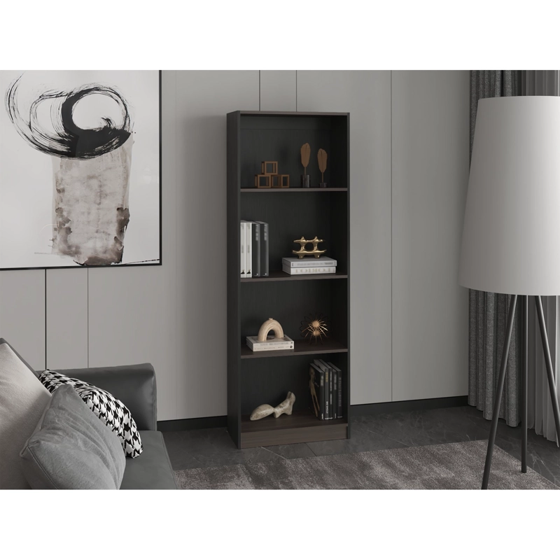 ESTANTE ORGANIZADOR 3 NIVELES NEGRO Y CAFE  180,6X62,8X29,9 CM - 6