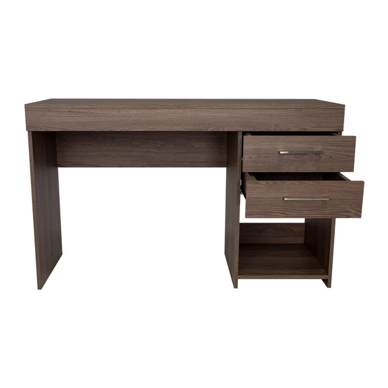 ESCRITORIO FM CON 2 CAJONES CAFE  OSCURO 75X120X45,7 CM - 5