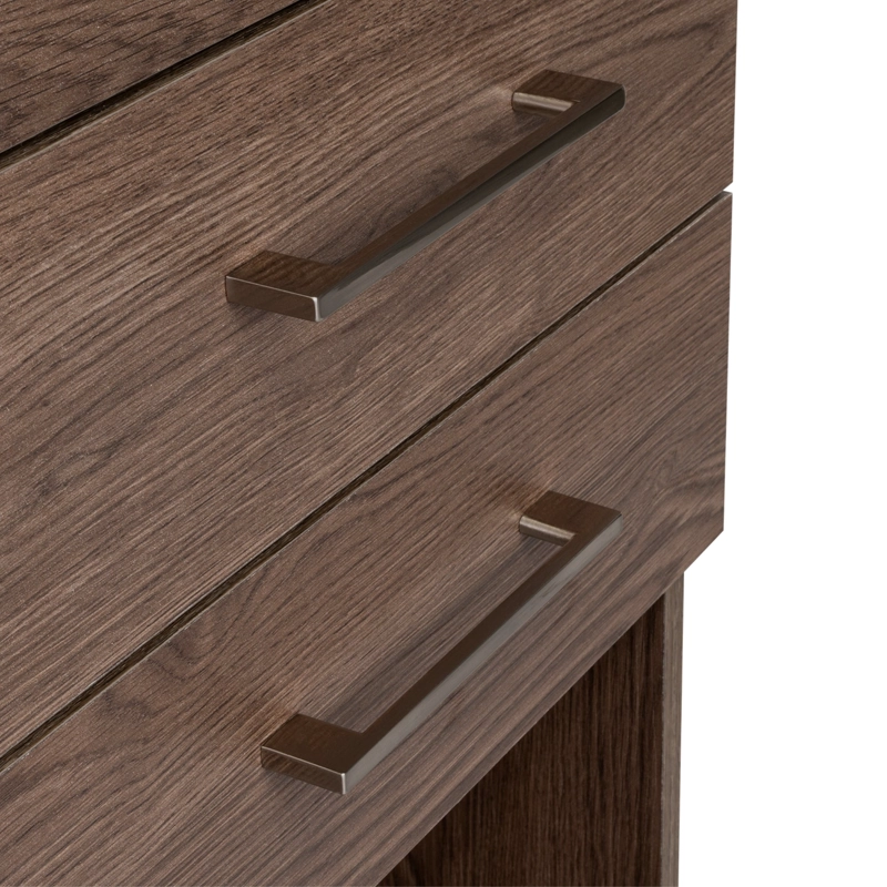 ESCRITORIO FM CON 2 CAJONES CAFE  OSCURO 75X120X45,7 CM - 8