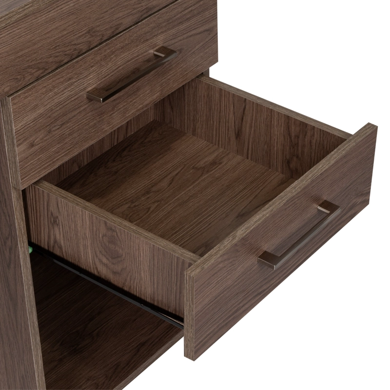 ESCRITORIO FM CON 2 CAJONES CAFE  OSCURO 75X120X45,7 CM - 9