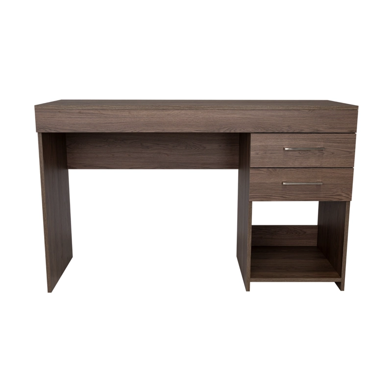 ESCRITORIO FM CON 2 CAJONES CAFE  OSCURO 75X120X45,7 CM - 11