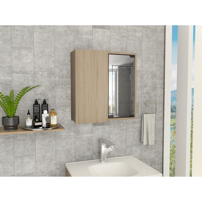MUEBLE DE BAÑO BOTIQUIN 53.7X50X16.5 CM CAFE  CLARO - 6