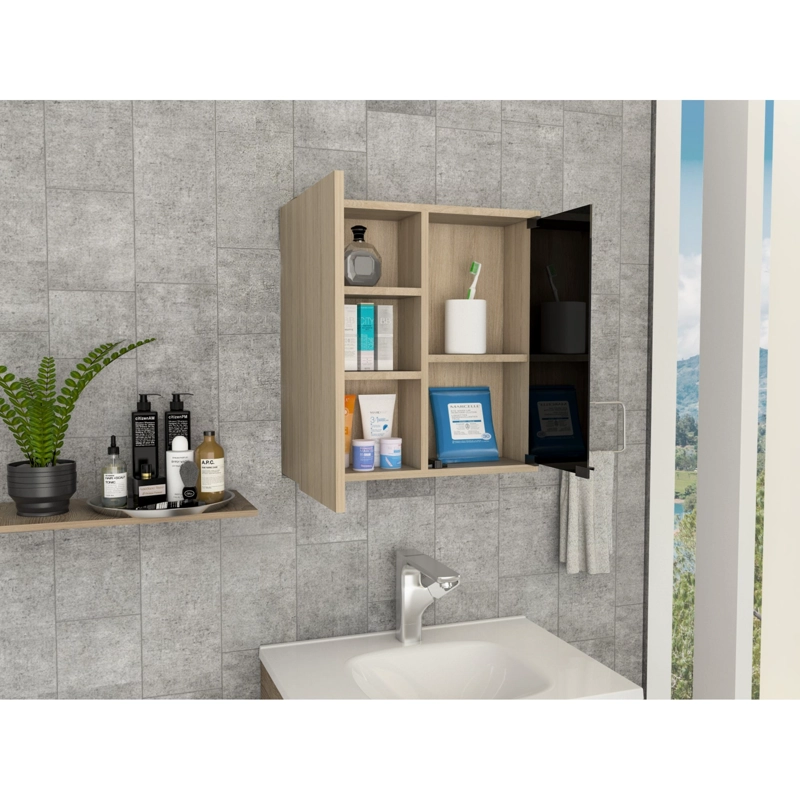 MUEBLE DE BAÑO BOTIQUIN 53.7X50X16.5 CM CAFE  CLARO - 7