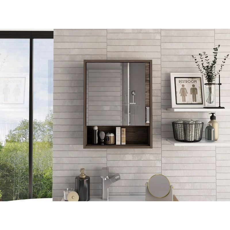 BOTIQUIN 1 PUERTA 60X46,5X13,6 CM CAFE  OSCURO - 12