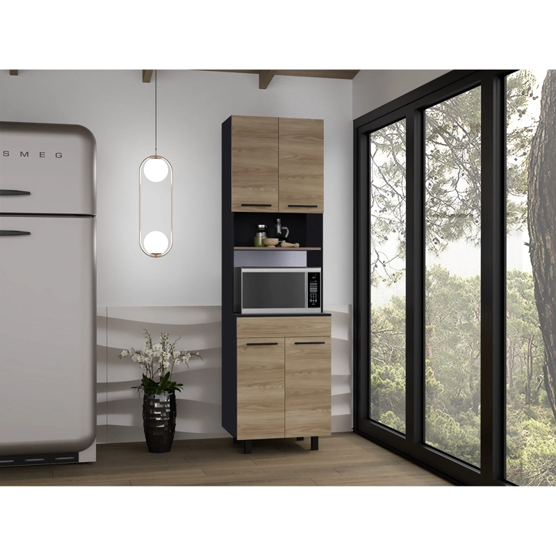 MUEBLE PARA MICROONDAS CAFE  CLARO 210X60X49,1 CM - 10