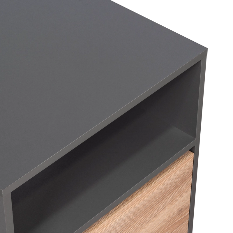 VELADOR 1 CAJON MELAMINA 52X50X40 CM CAFE - 9