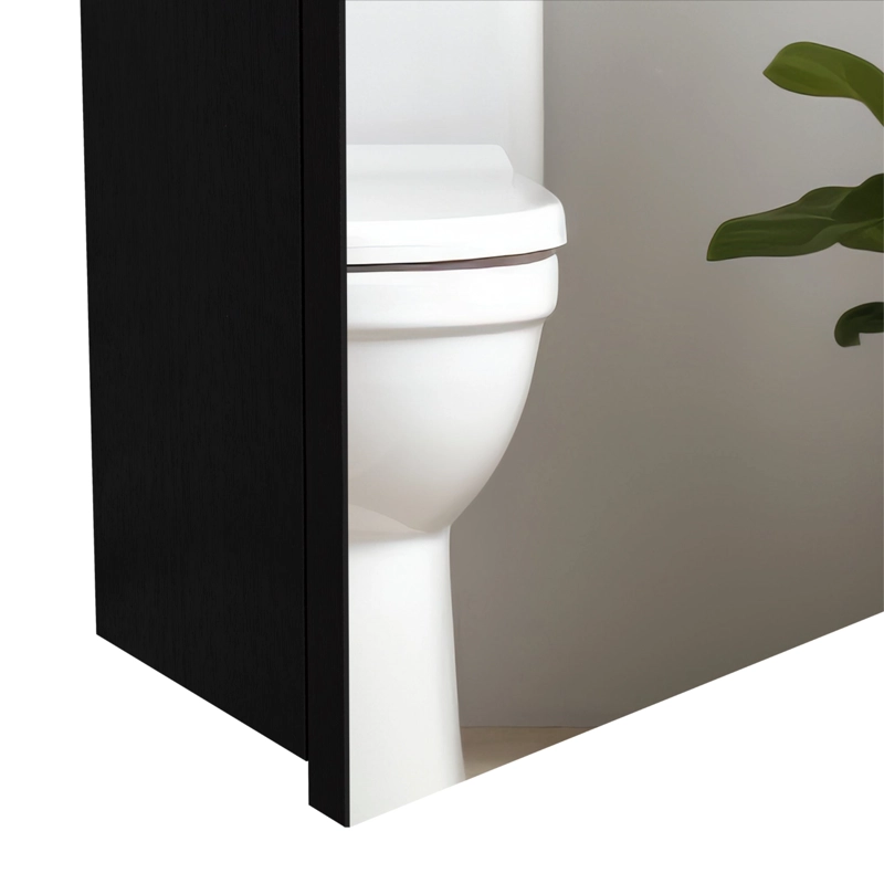 MUEBLE BOTIQUIN DE BAÑO 50.5X40X12.2 CM NEGRO - 9