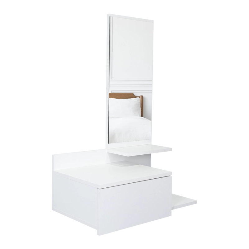 MUEBLE RECIBIDOR DE PARED LIVING 1 CAJON 90X60X35 CM BLANCO - 1