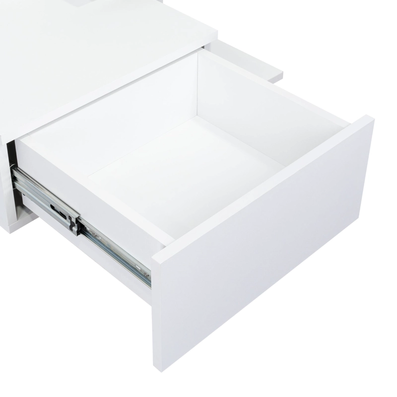 MUEBLE RECIBIDOR DE PARED LIVING 1 CAJON 90X60X35 CM BLANCO - 9