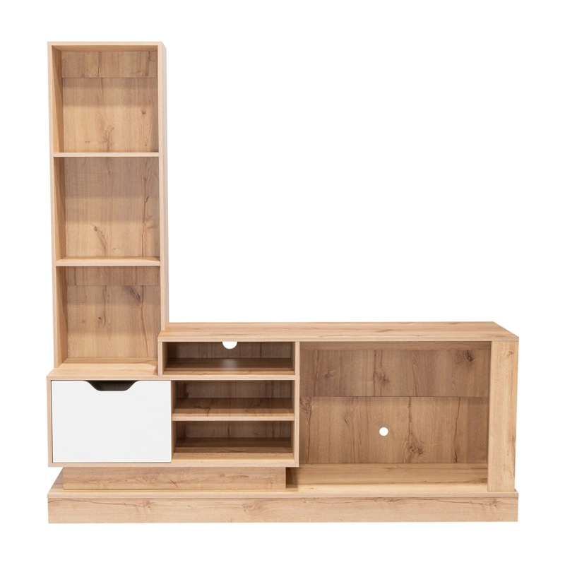 CENTRO DE ENTRETENIMIENTO TV 55' CAFE  CLARO 181.4X177.7X43.1 CM - 4