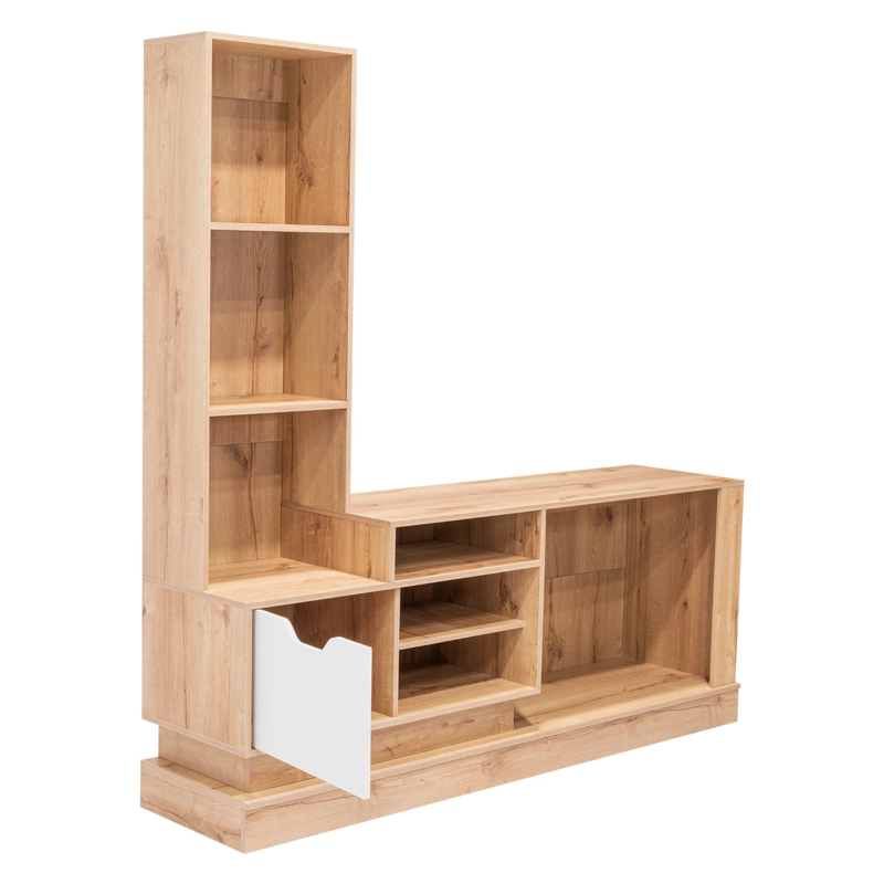 CENTRO DE ENTRETENIMIENTO TV 55' CAFE  CLARO 181.4X177.7X43.1 CM - 5