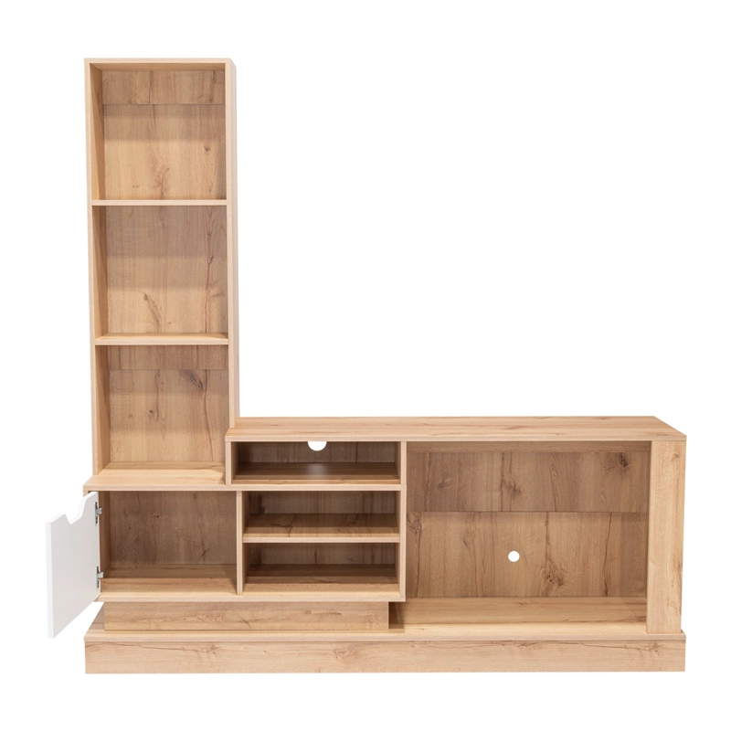 CENTRO DE ENTRETENIMIENTO TV 55' CAFE  CLARO 181.4X177.7X43.1 CM - 6