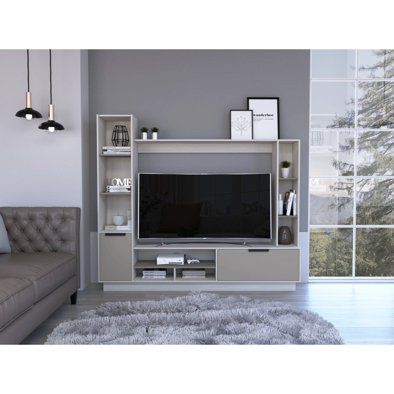 CENTRO DE ENTRETENIMIENTO TV 60' GRIS 176.8X202X35 CM - 10