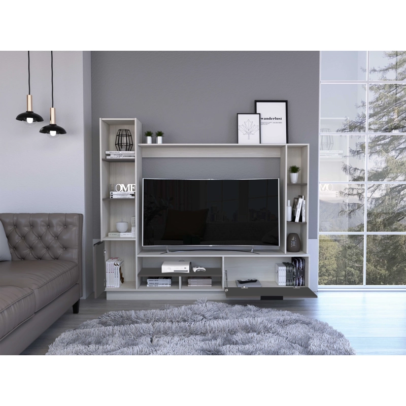 CENTRO DE ENTRETENIMIENTO TV 60' GRIS 176.8X202X35 CM - 11