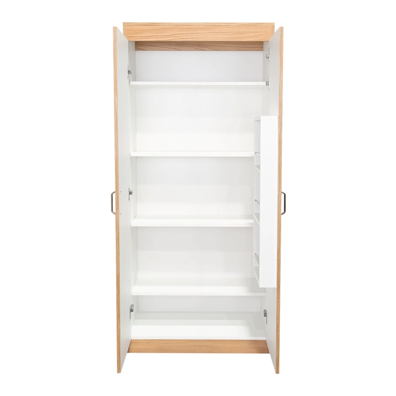 MUEBLE DESPENSA DE COCINA 2 PUERTAS 160,7X70X36,3 CM CAFE  CLARO - 5