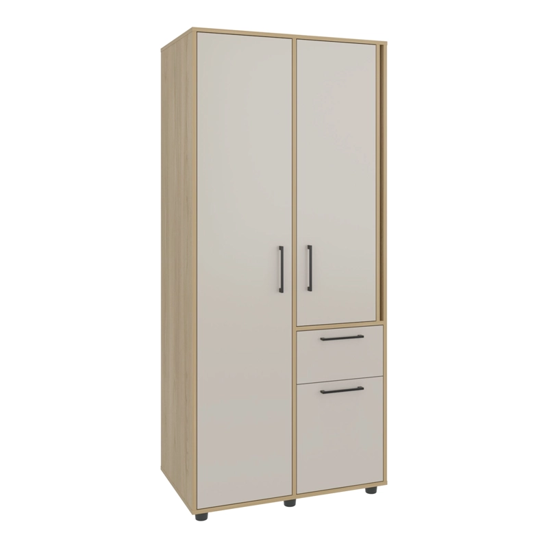 CLOSET 3 PUERTAS Y1 CAJON 180X80X52 CM CAFE  CLARO - 1