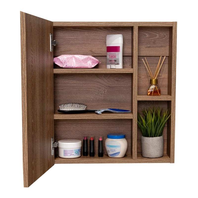 MUEBLE BOTIQUIN 49.7X45X12.5 CM CAFE  CLARO - 5