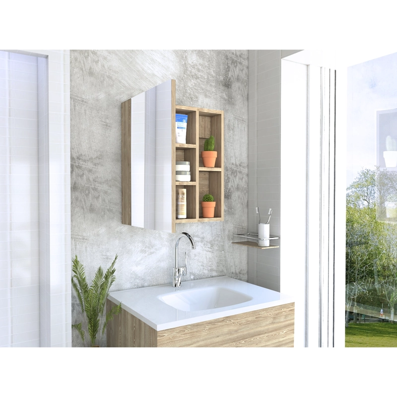 MUEBLE BOTIQUIN 49.7X45X12.5 CM CAFE  CLARO - 9
