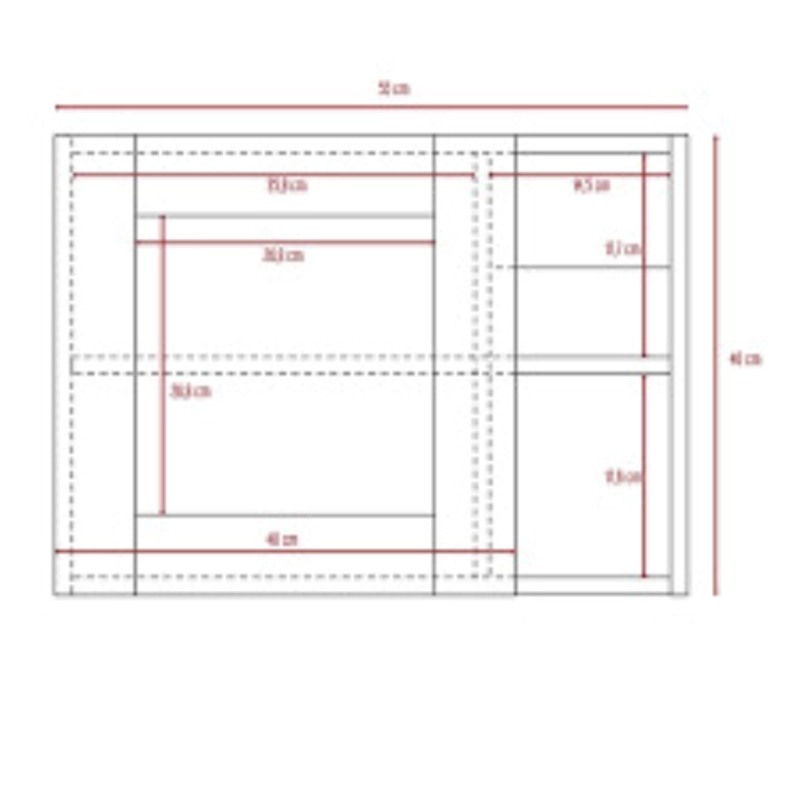 BOTIQUIN 1 PUERTA 40X55X12.1 CM CAFE  CLARO - 4