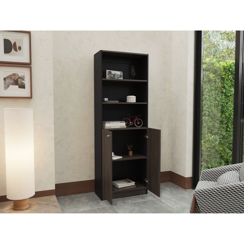 ESTANTE ORGANIZADOR DE LIBROS 2 PUERTAS 180,6X62,8X29,9 CM - 2
