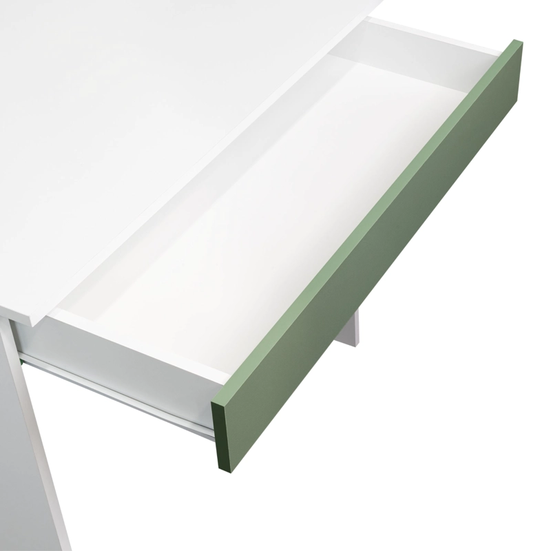 ESCRITORIO CON 1 CAJON 73X80X49,8 CM BLANCO Y AGUAMARINA - 9