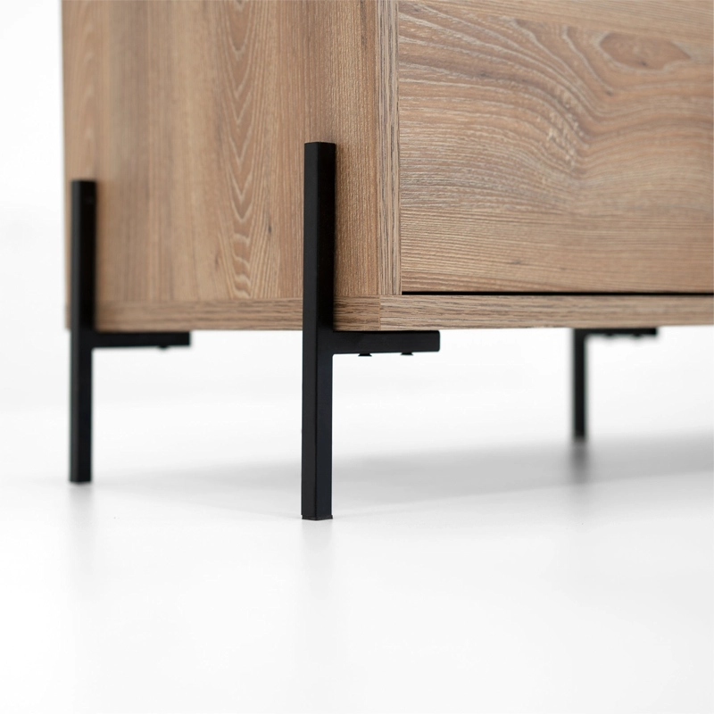 MESA DE TV 70' CON 2 PUERTAS 53,4X158,5X34,6 CM CAFE  CLARO - 9