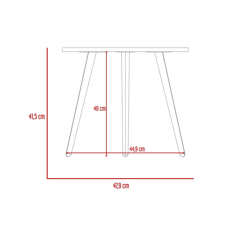MESA LATERAL AUX CAFE CLARO 41,5X47,9X47,9 CM - 9