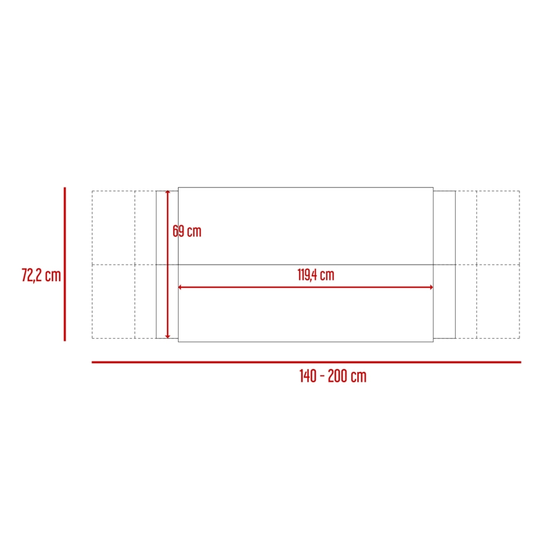 RESPALDO EXPANDIBLE 140/200 CM CAFE  Y GRIS - 5