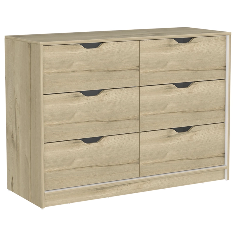 MUEBLE COMODA 4 CAJONES 2 PUERTAS 77,6X107,1X41,6 CM CAFE  CLARO - 1
