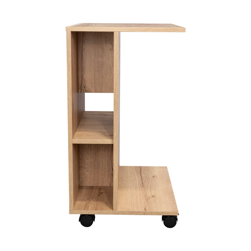 ESCRITORIO MOVIL CON RUEDAS 73X50,2X40,2 CM CAFE  CLARO - 4