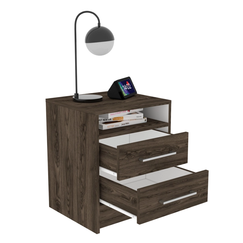 VELADOR 2 CAJONES FM 50.7X40X37.3 CM CAFE  OSCURO - 3