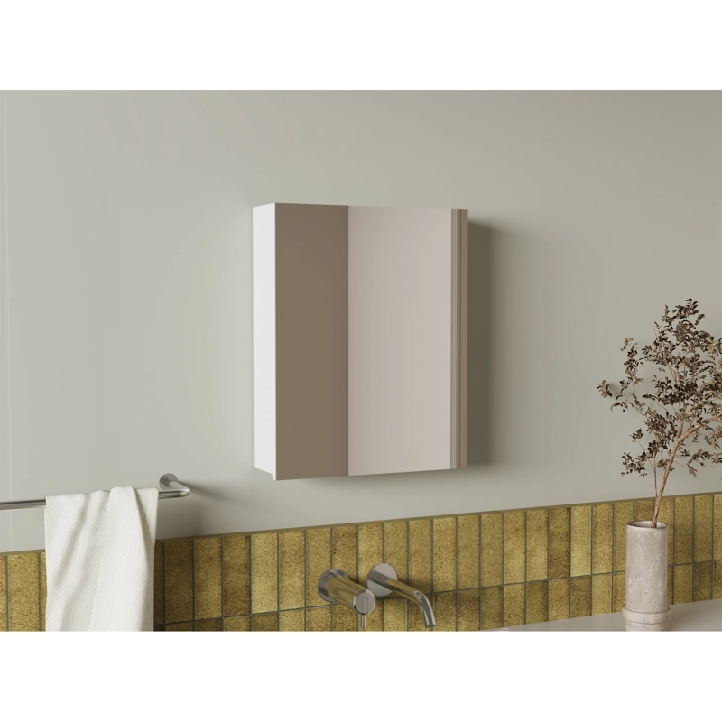 BOTIQUIN DE BAÑO 1 PUERTA 50X40X12 CM BLANCO - 10
