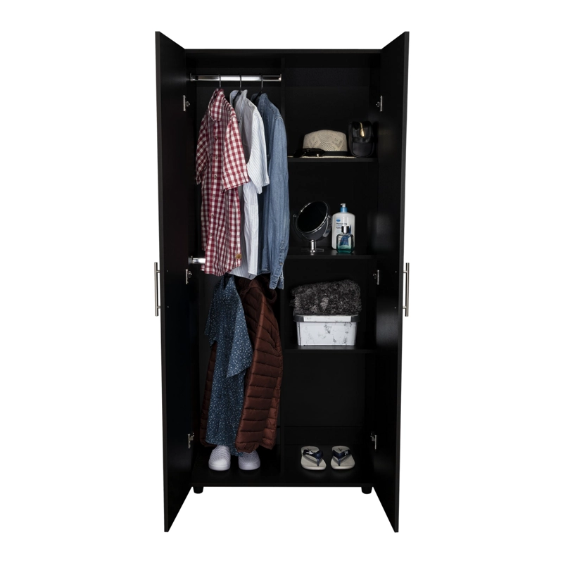 CLOSET 2 PUERTAS FM MELMAINA 180X80X48 CM NEGRO - 6