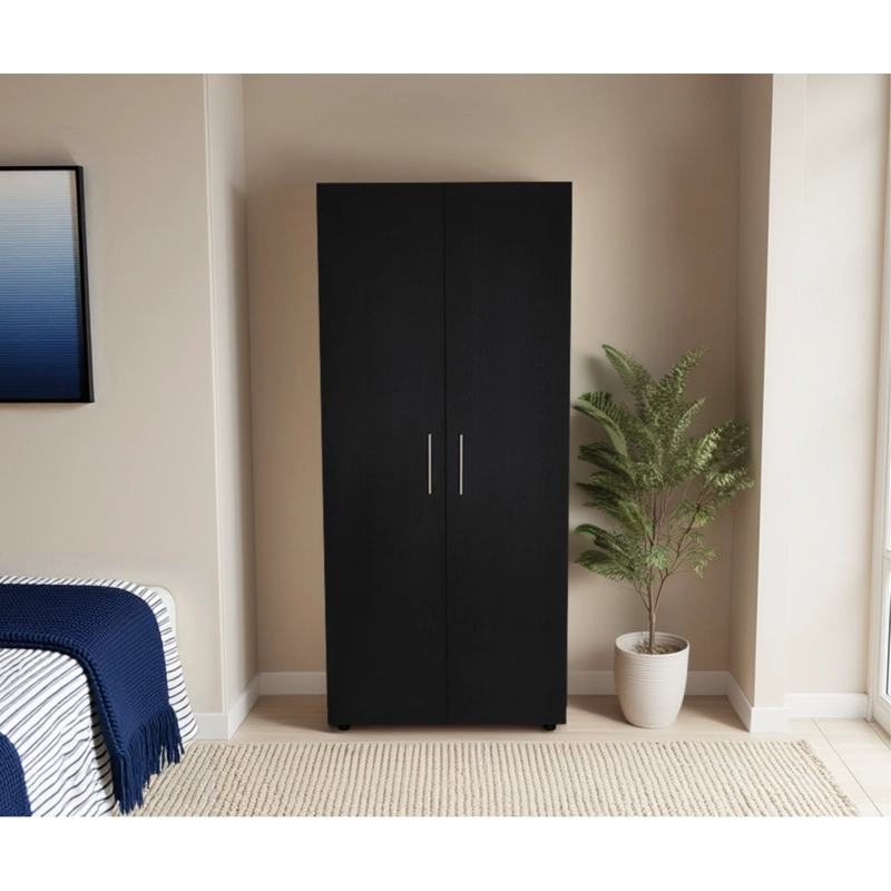 CLOSET 2 PUERTAS FM MELMAINA 180X80X48 CM NEGRO - 10
