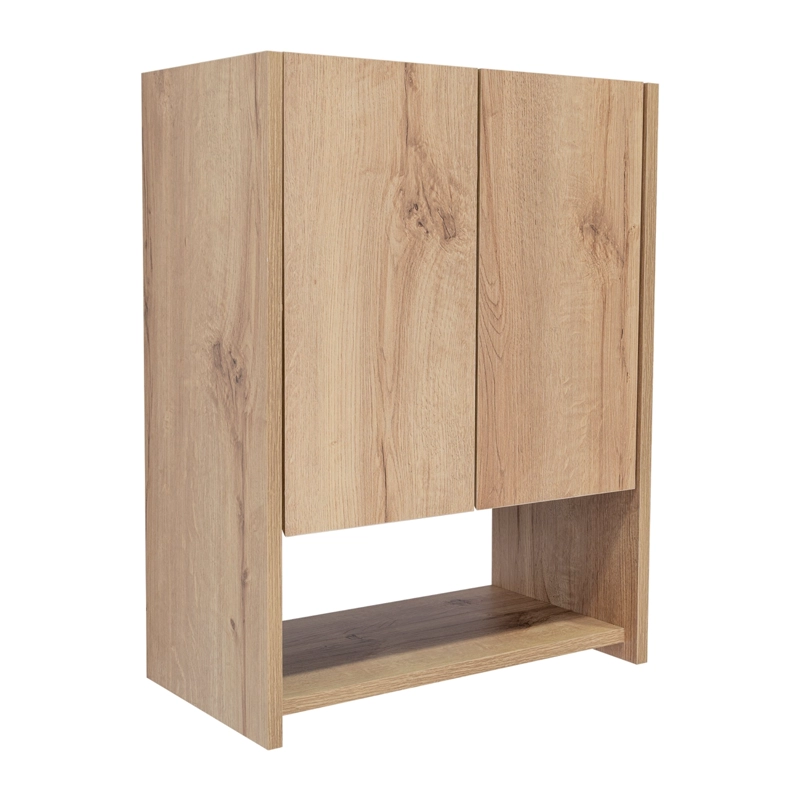 BOTIQUIN 2 PUERTAS 60X45X25 CM CAFE  CLARO Y GRIS - 1