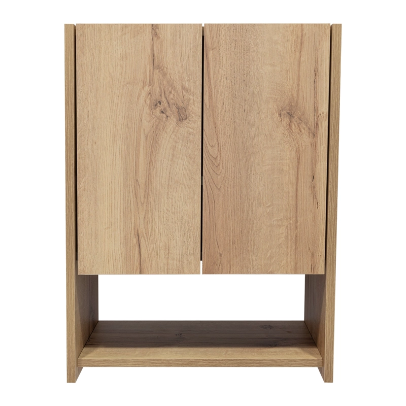 BOTIQUIN 2 PUERTAS 60X45X25 CM CAFE  CLARO Y GRIS - 11
